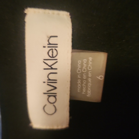 Calvin Klein Elegant Black Bodycon Dress With Gold Toned Buttons Size 6 - Picture 3 of 5